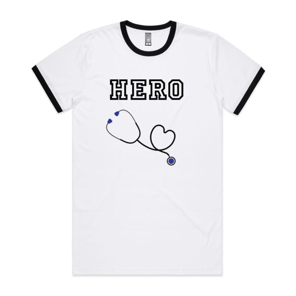 HERO DESIGNS - Mens Ringer Tee Thumbnail