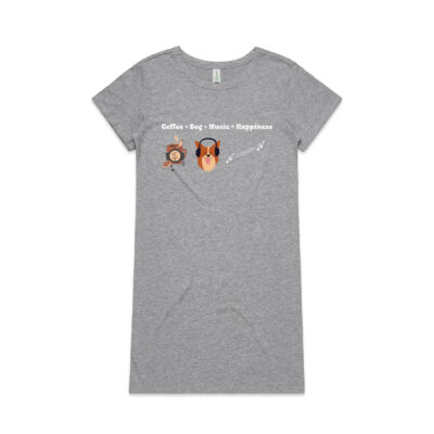 UNIQUE DESIGNS "COFFEE + DOG + MUSIC = HAPPINESS " Thumbnail