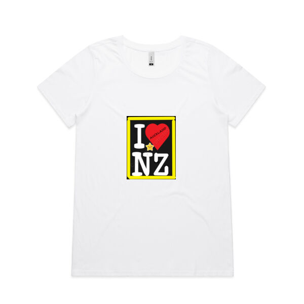 NEW ZEALAND STYLE - Womens Shallow Scoop Tee Thumbnail