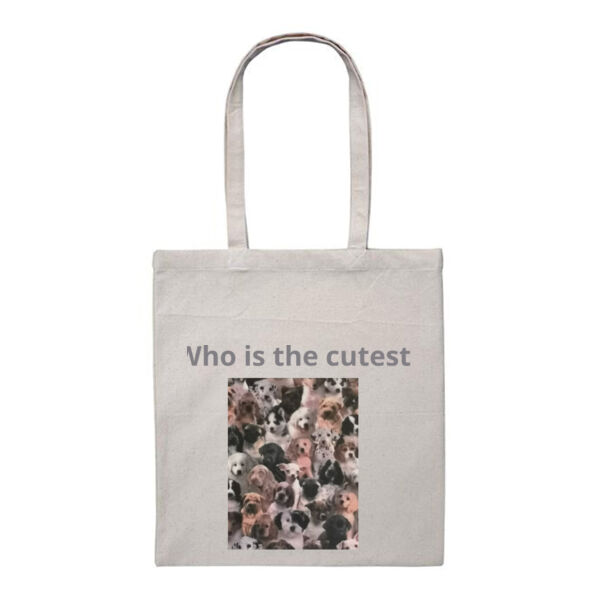 Who is the cutest?  - Heavy Duty Canvas Tote Bag Thumbnail