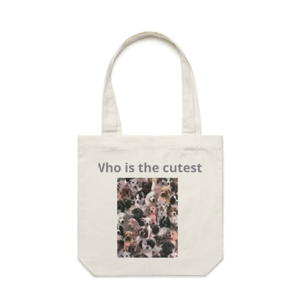 Who is the cutest?  - Carrie Tote Bag  Thumbnail
