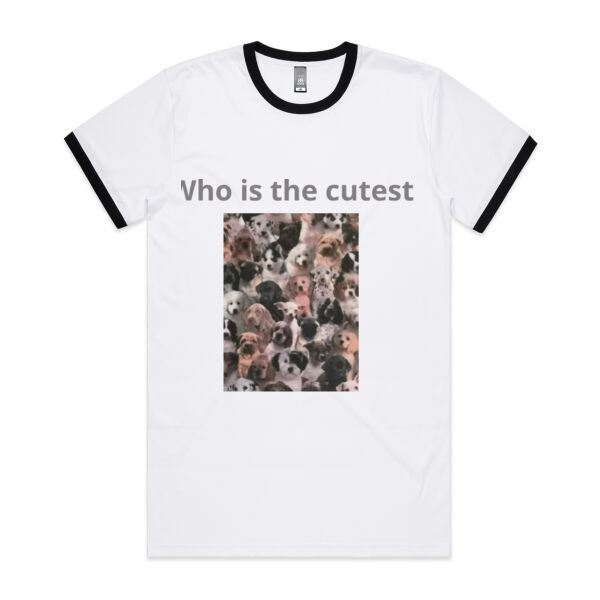 Who is the cutest?  - Mens Ringer Tee Thumbnail