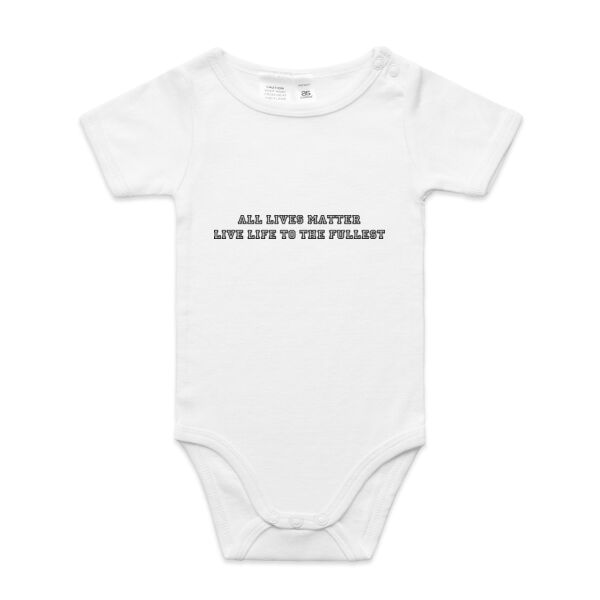 ALL LIVES MATTER_LIVE LIFE TO THE FULLEST_RESPECT - Mini-Me One-Piece Thumbnail