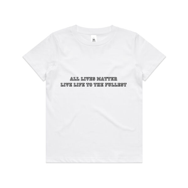 ALL LIVES MATTER_LIVE LIFE TO THE FULLEST_RESPECT - Kids Youth T shirt Thumbnail