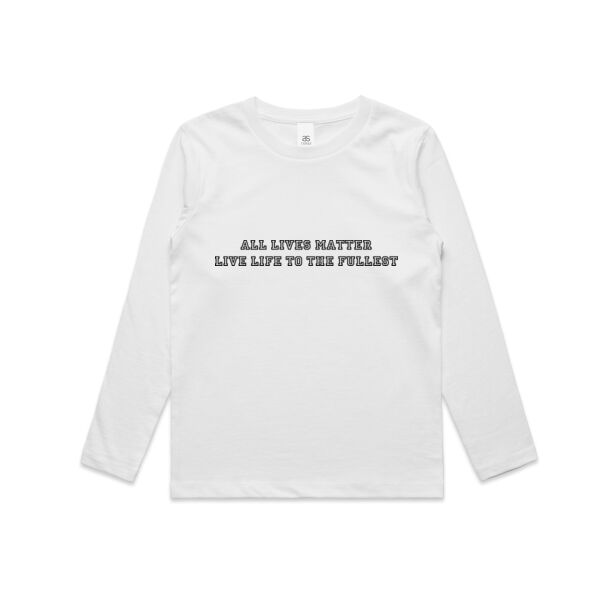 ALL LIVES MATTER_LIVE LIFE TO THE FULLEST_RESPECT - Kids Longsleeve Tee Thumbnail